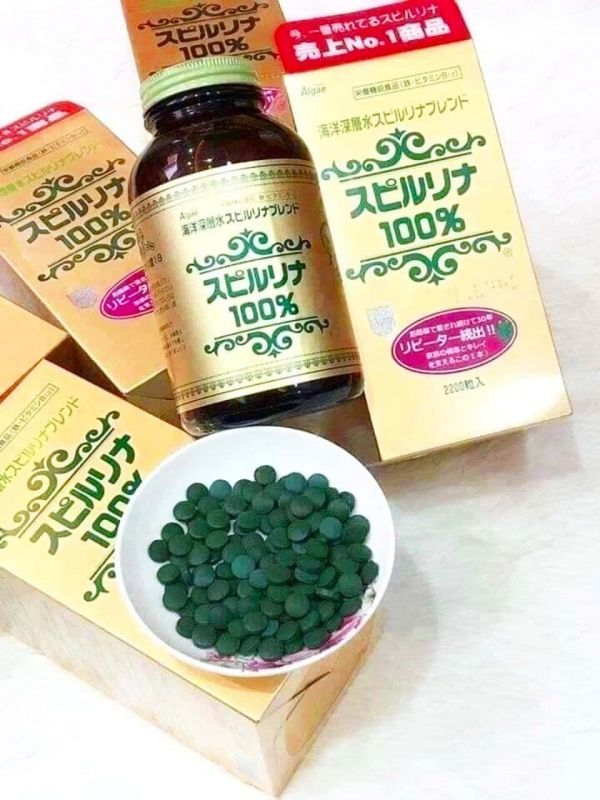 Tảo xoắn Nhật Bản Spirulina 2200 viên