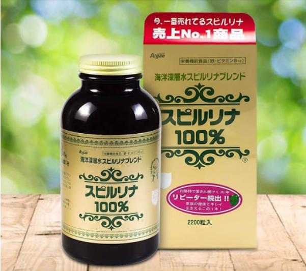 Tảo xoắn Spirulina Japan Algae Nhật Bản 2200 viên (Chính hãng)