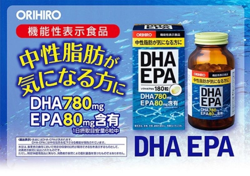 1. Viên Uống Bổ Sung DHA EPA Orihiro Nhật Bản