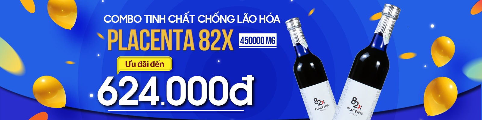 Combo 2 chai tinh chất nhau thai chống lão hóa Placenta 82x 450000mg