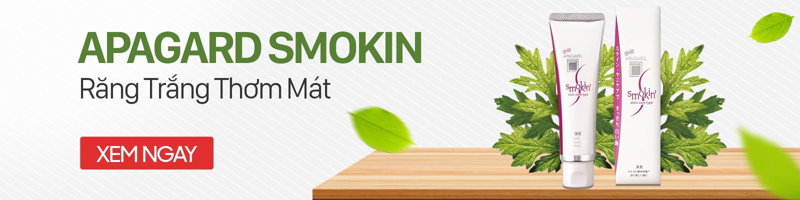 Kem đánh răng Apagard Smokin màu hồng 100g