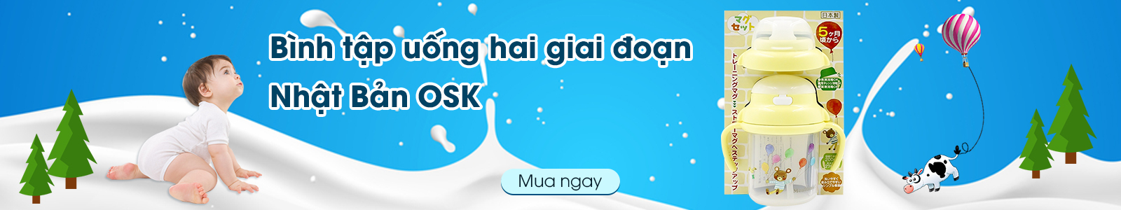 Bình tập uống hai giai đoạn Nhật Bản OSK