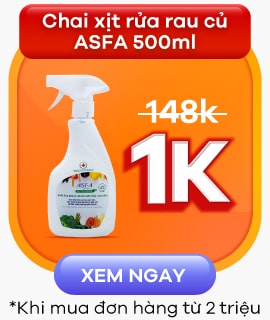 Chai xịt rửa rau củ ASFA Fruit & Vegetable Wash 500ml