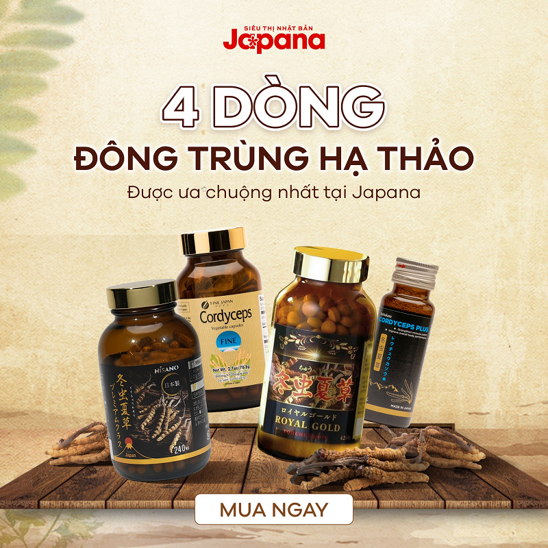 đông trùng hạ thảo khô tại japana