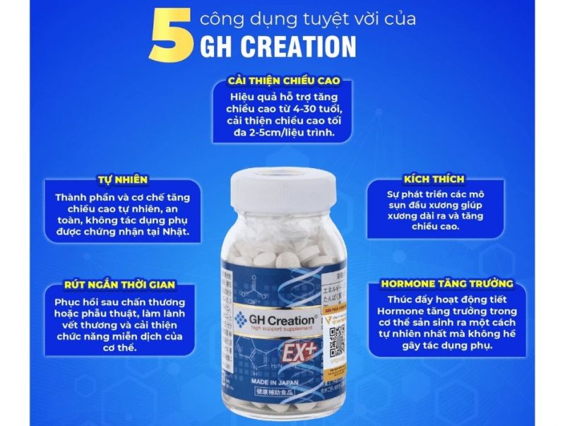 Viên uống tăng chiều cao GH Creation EX+