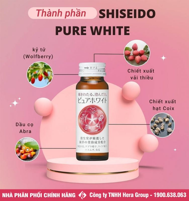 Thành phần sản phẩm Shiseido Pure White