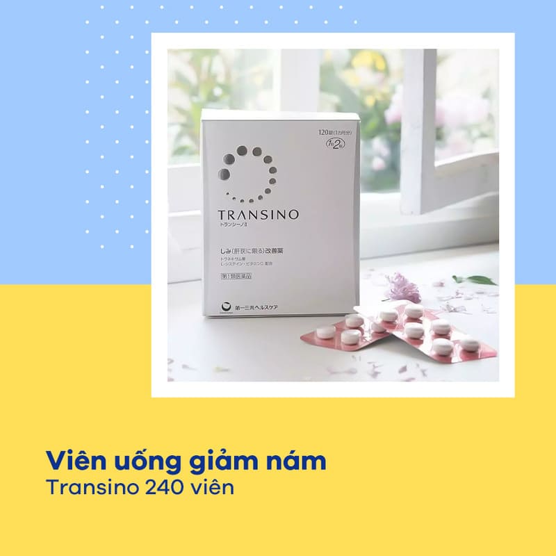 Viên uống giảm nám Transino chính hãng Nhật Bản hộp 240 viên