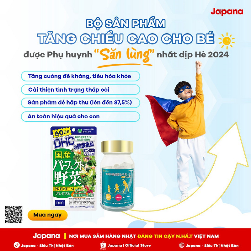  Mua thực phẩm hỗ trợ tăng chiều cao ở Japana