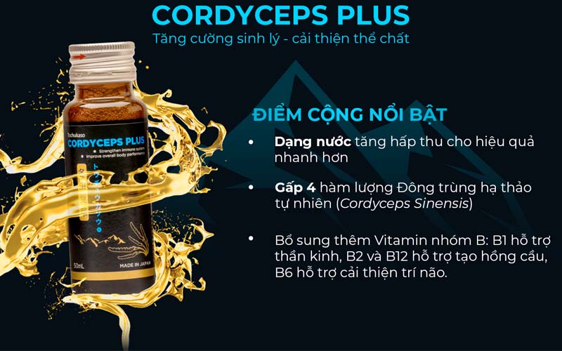 Nước uống đông trùng hạ thảo Fine Japan Cordyceps Plus