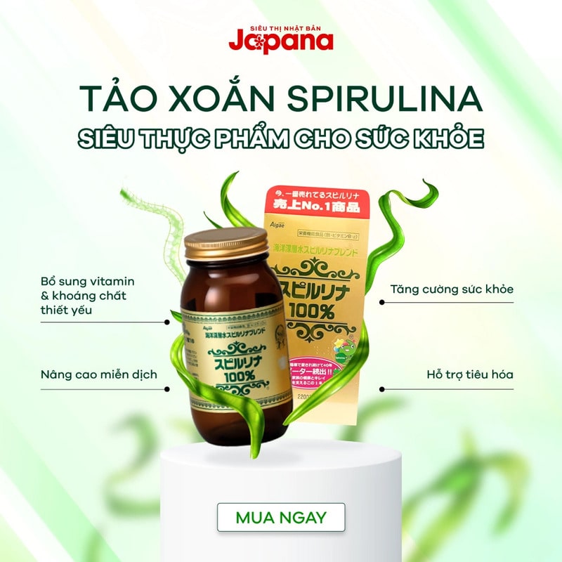 Japana cung cấp các sản phẩm tảo xoắn Nhật chính hãng và tận hưởng những dịch vụ tuyệt vời