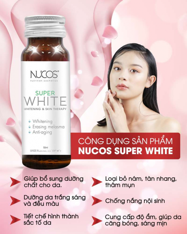 Collagen trắng da cho phụ nữ trung niên Nucos Super White