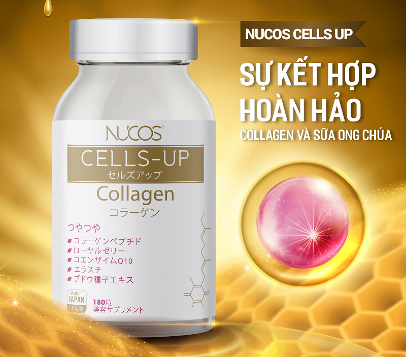 Viên uống Nucos Cells-up Collagen 250mg