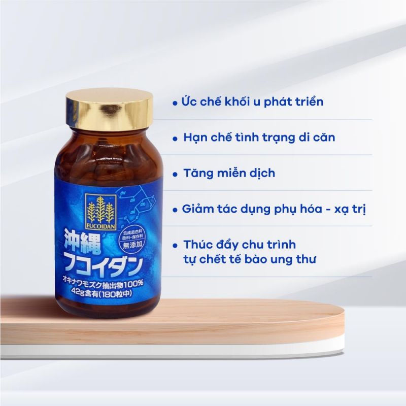 Viên uống Kanehide Bio Okinawa Fucoidan xanh với thành phần và công dụng được kiểm định an toàn mang hiệu quả cao khi sử dụng