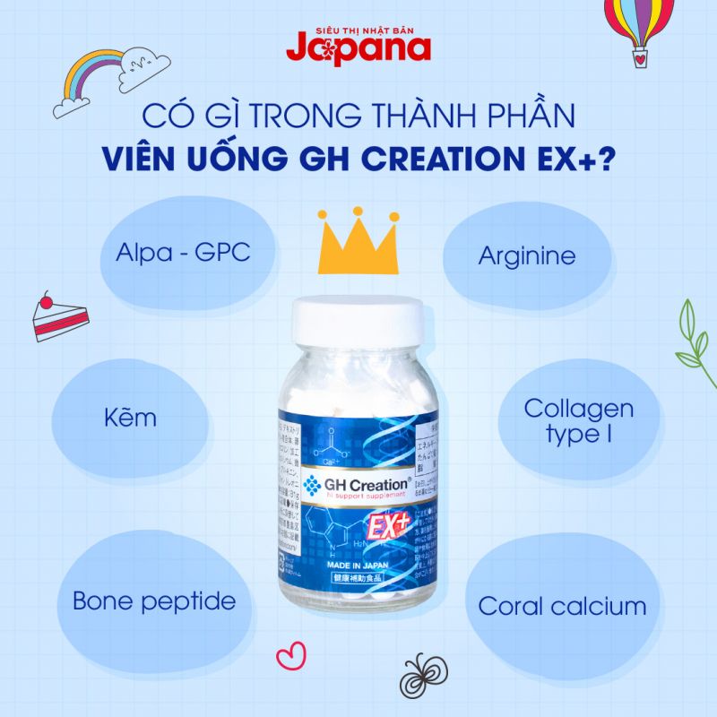 Viên uống hỗ trợ chiều cao GH Creation EX+