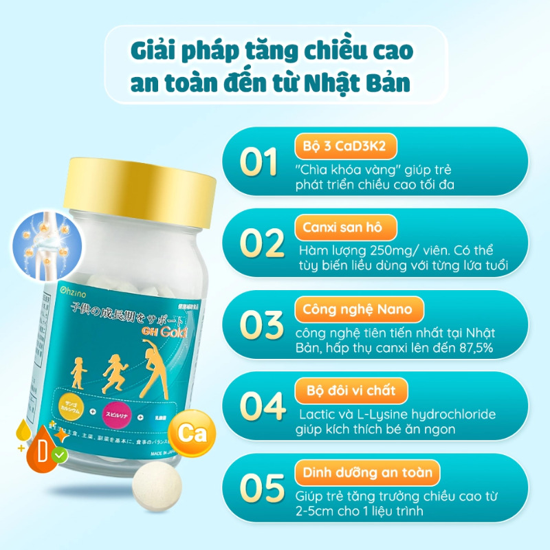 Viên uống hỗ trợ tăng chiều cao GH Gold