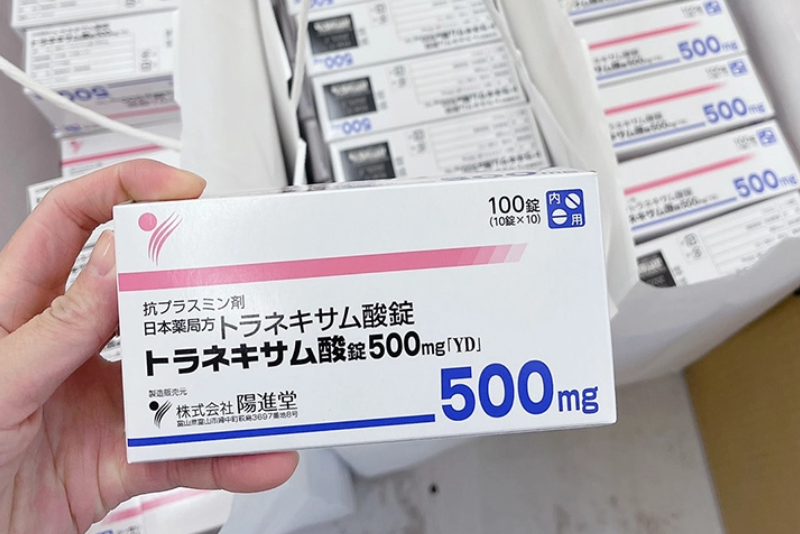 Viên uống trắng da trị nám Transamin 500mg hiện đang bán tại Japana