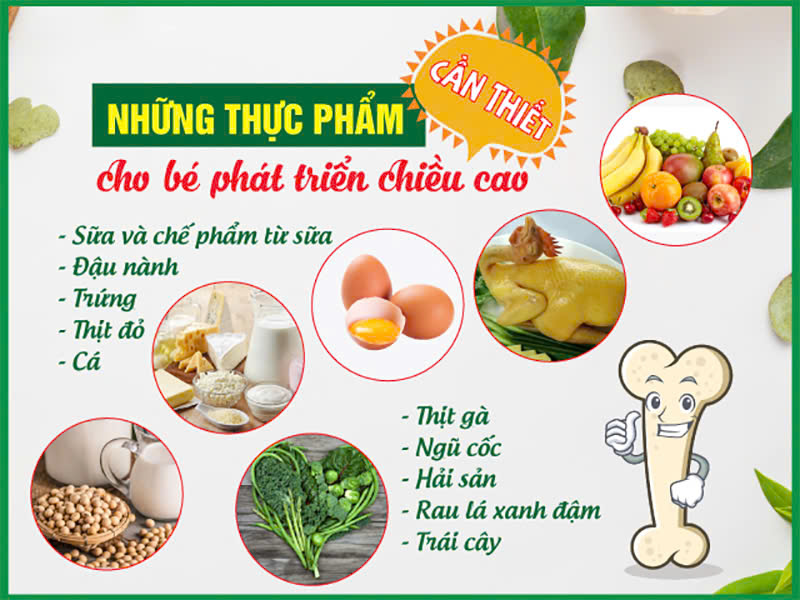 Chế độ ăn hợp lý giúp hạn chế tác dụng phụ thuốc tăng chiều cao của Nhật