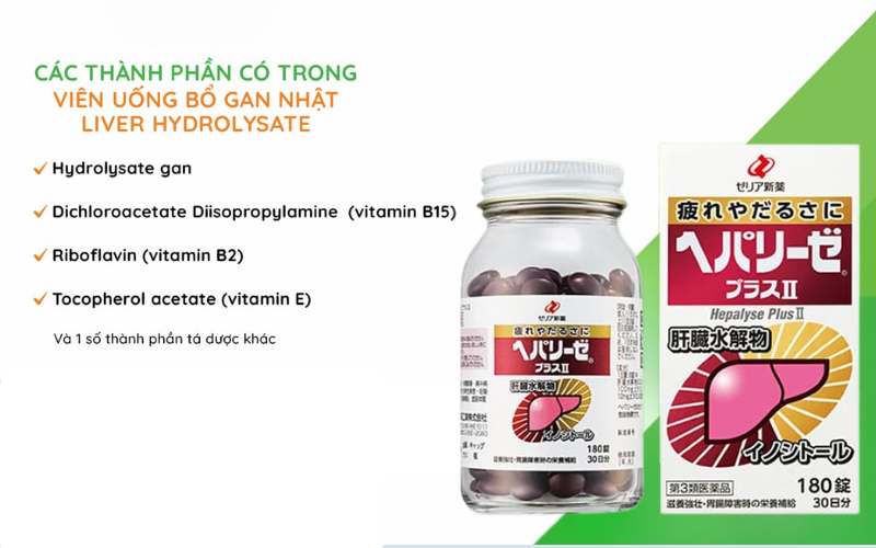 Viên uống bổ gan Nhật Bản Liver Hydrolysate