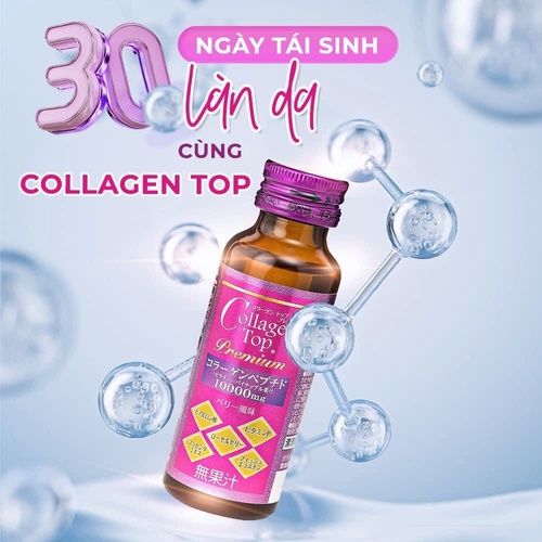 Nước uống Collagen Shinnippai giúp tái tạo và phục hồi tổn thương da