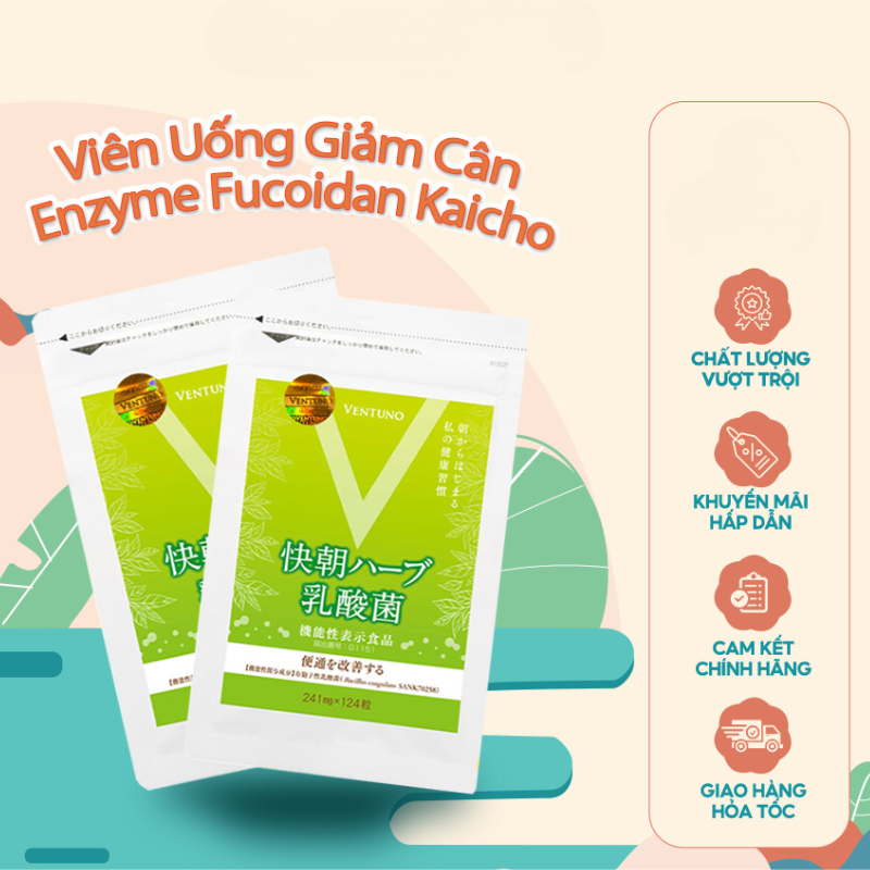 Viên uống giảm cân Enzyme Fucoisan Kaicho từ Nhật, giảm cân an toàn và hiệu quả