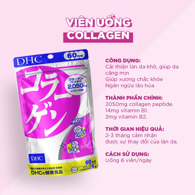 Chăm sóc sức khỏe làn da với viên uống collagen DHC