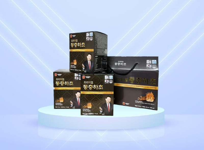 Nước uống đông trùng hạ thảo và hồng sâm Hàn Quốc 6 năm tuổi Ginseng House