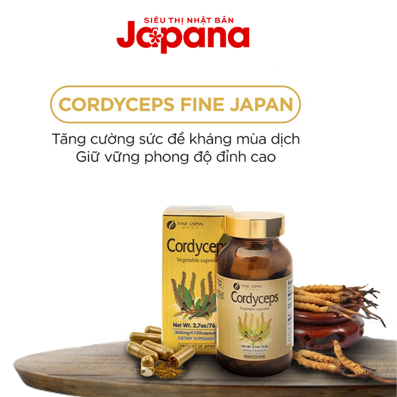 Cải thiện sức khỏe với viên uống Cordyceps Fine Japan