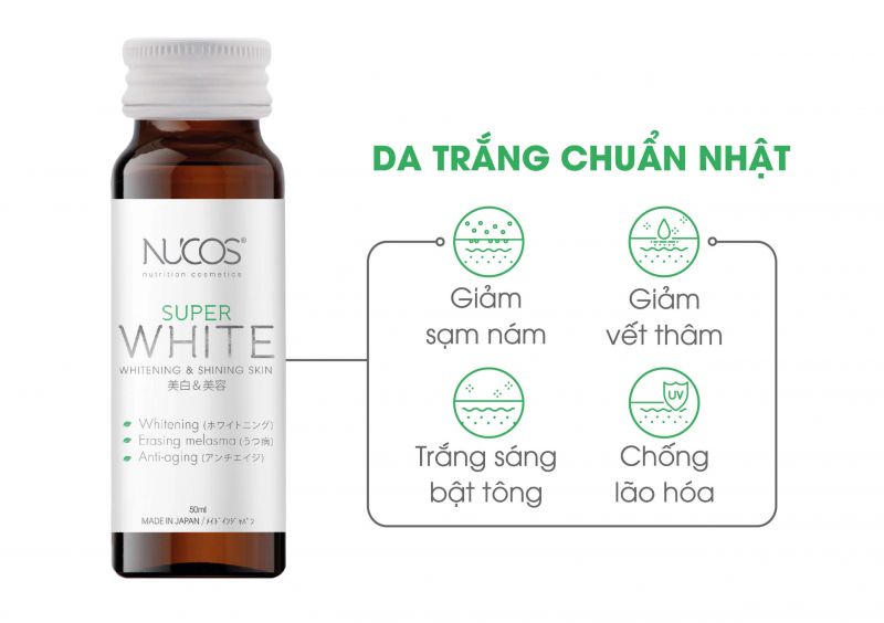 Nucos Super White nổi bật với 4 công dụng chính