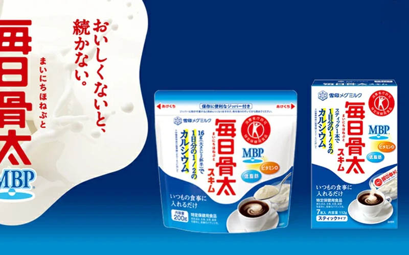 Sữa Mainichi Honebuto Megmilk Skim hỗ trợ hấp thu canxi và xương chắc khỏe