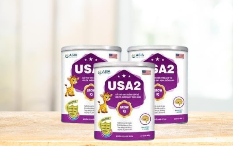 Sữa USA2 Grow IQ hỗ trợ phát triển chiều cao và trí não
