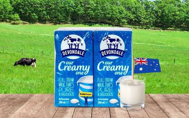 Sữa Devondale nguyên kem cung cấp protein và canxi cho sức khỏe