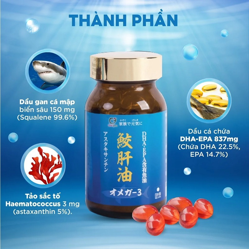 Dầu gan cá mập Genki Fami Omega 3