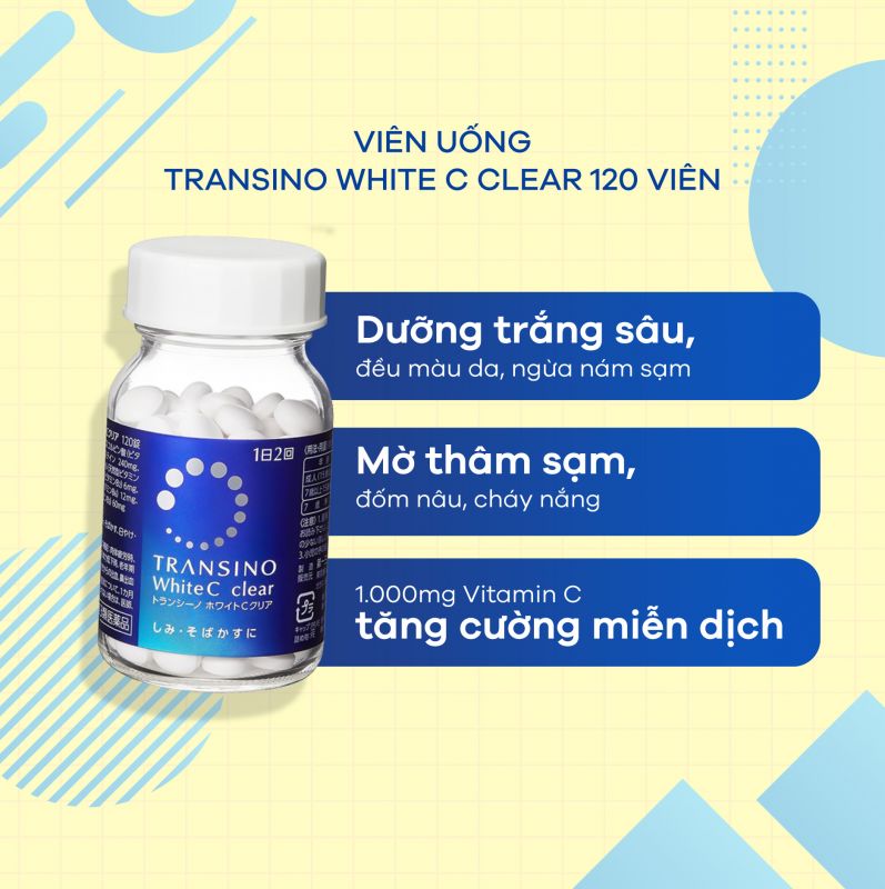 Viên uống trị nám, tàn nhang Transino White C Clear