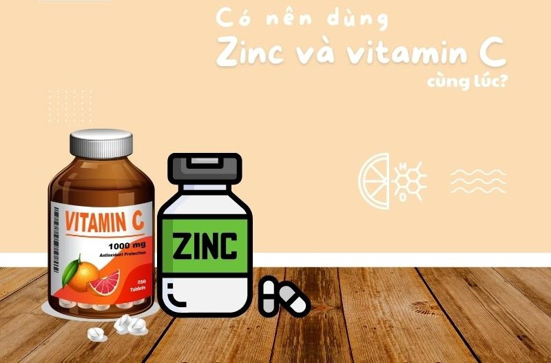 uống kẽm và vitamin c dhc cùng lúc được không