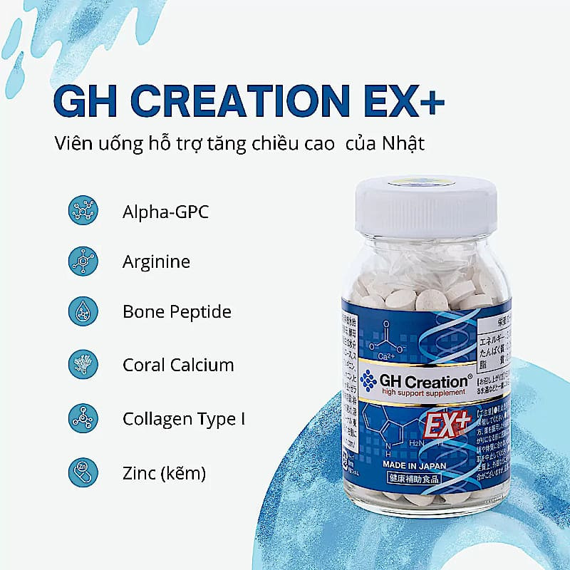 Viên uống tăng chiều cao GH Creation EX+