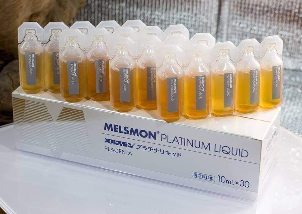 Review nước uống nhau thai ngựa Melsmon Platinum Liquid Placenta