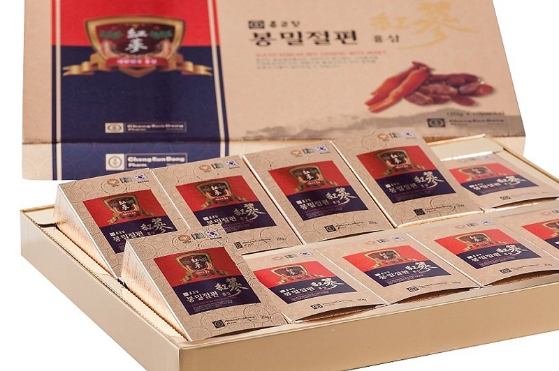 Cách nhận biết phân biệt hồng sâm lát tẩm mật ong Hàn Quốc thật giả