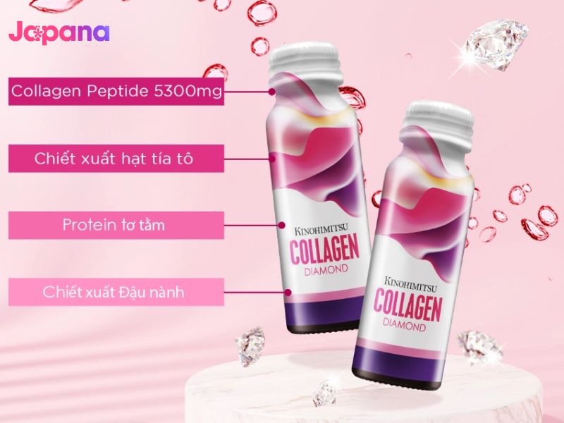 7. Nước uống chống lão hóa, sáng da Kinohimitsu Collagen Diamond