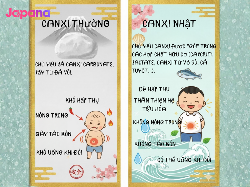 Canxi Nhật Cho Trẻ Em Khác Gì Canxi Thông Thường