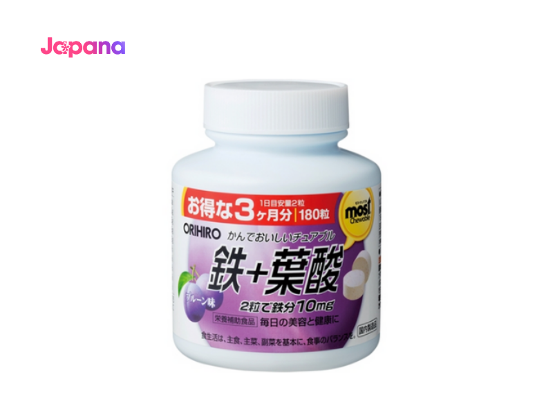 Acid Folic Orihiro Most Chewable Iron Nhật Bản