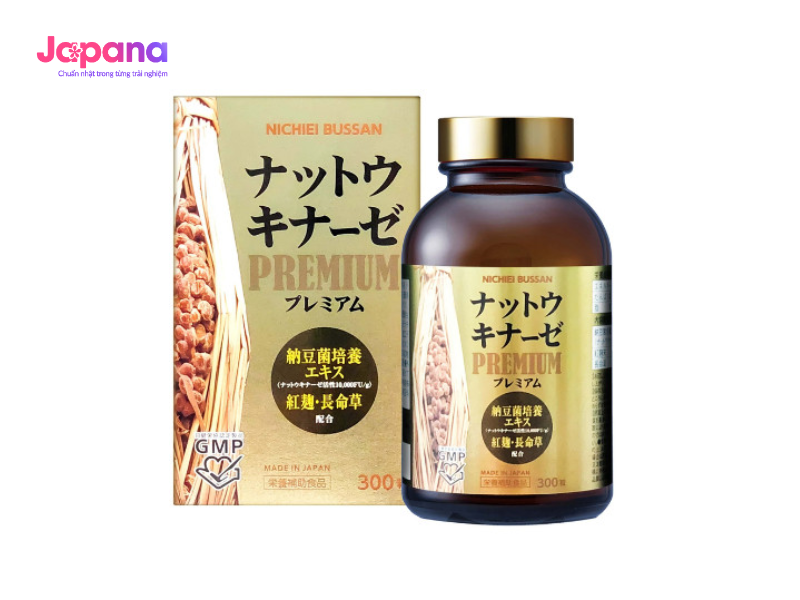 Viên uống Nattokinase Nano Premium Nichiei Bussan chứa hàm lượng 60.000 FU/G Natto
