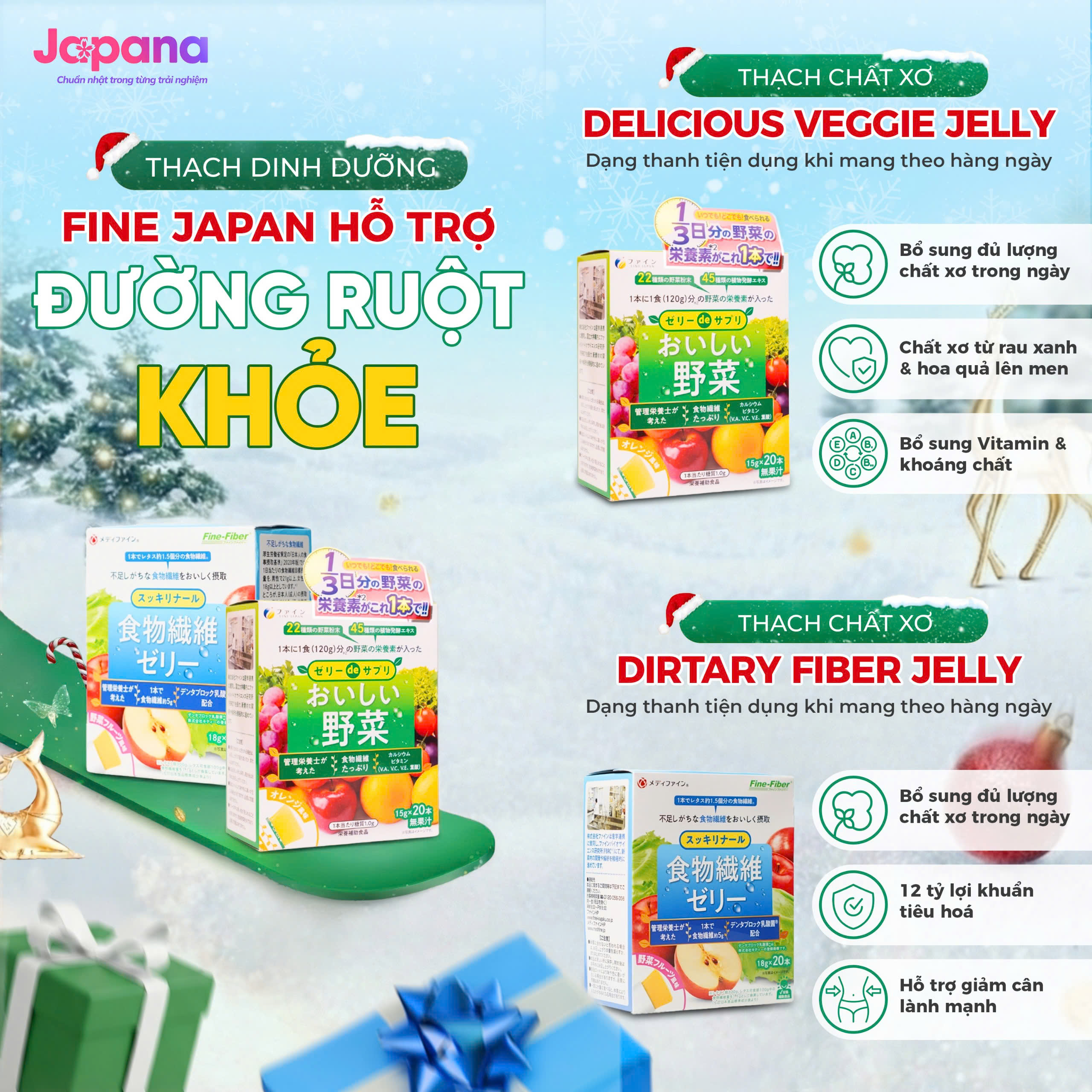 Bộ Đôi Thạch Dinh Dưỡng Fine Japan