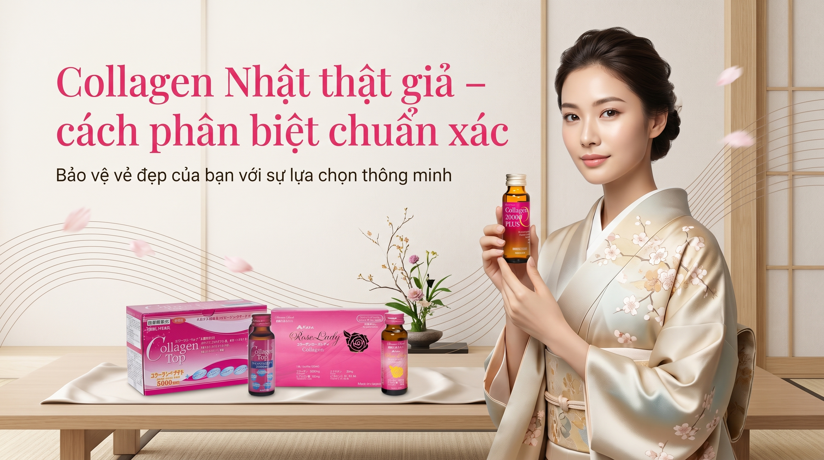 phân biệt collagen thật giả