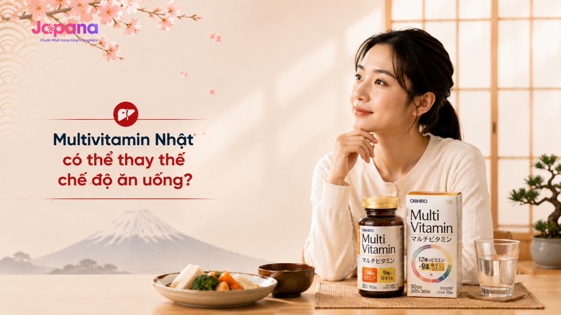 Multivitamin Nhật có thể thay thế chế độ ăn uống không? Tìm hiểu vai trò thực sự của vitamin tổng hợp, khi nào nên dùng và cách bổ sung an toàn, đúng cách.