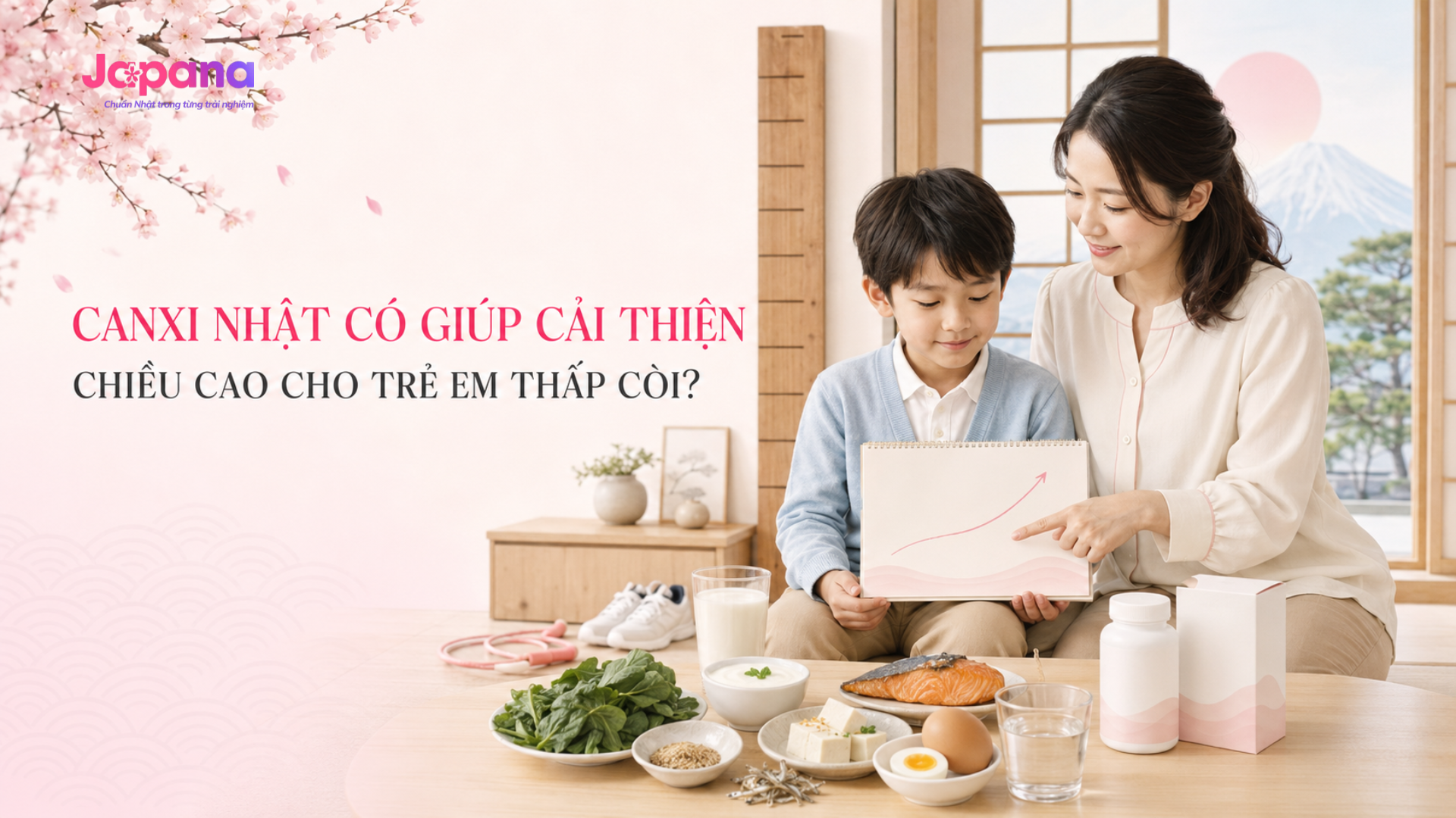 canxi nhật cho trẻ thấp còi