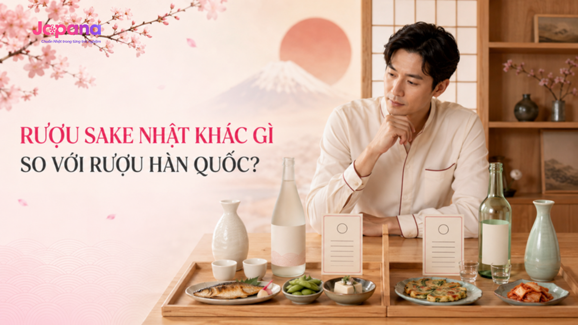 rượu sake khác gì rượu hàn quốc