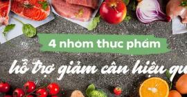 4 nhóm thực phẩm hỗ trợ giảm cân hiệu quả