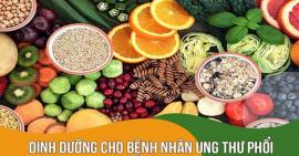 Chế độ dinh dưỡng cho người ung thư phổi tốt nhất