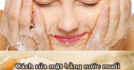 Chăm sóc da tuổi 50 đúng cách với phương pháp rửa mặt bằng nước muối giúp da căng mịn