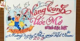 Những mẫu thơ 20/11 báo tường về thầy cô ngắn gọn ý nghĩa